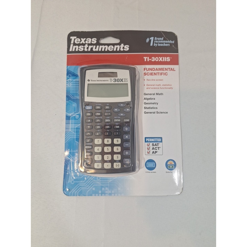 Texas Instruments TI-30XIIS Scientific Calculator, Black with Blue Accents